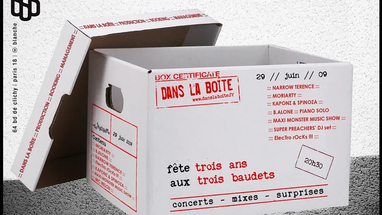 3 ans de 'Dans la Boîte' le 29/06/09 Moriarty,etc