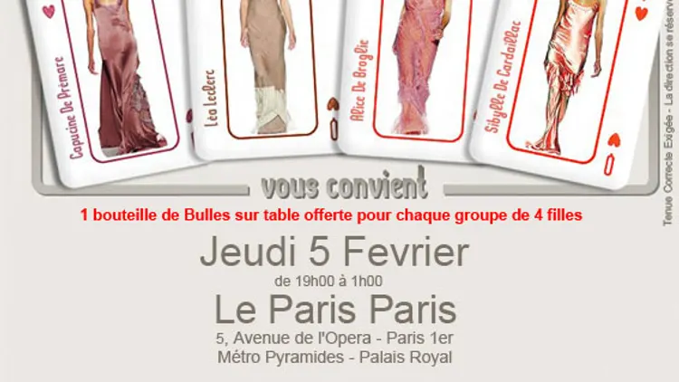 JeudiOnly 5 Fevrier AfterWork au Paris Paris