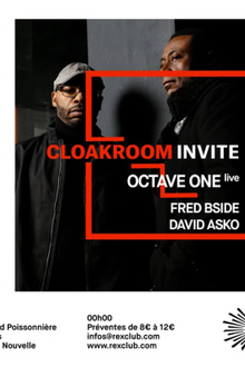 Cloakroom Invite: Octave One Live, Fred Bside, David Asko