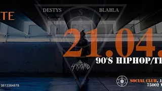 JEUDI FREE x LA PARTE : 4TH PYRAMID (DJ OFFICIEL de JAZZ CARTIER), DESTYS, BLABLA