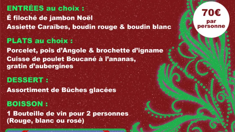 Soirée de noël à La Créole