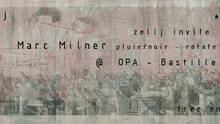 Zelij invite Marc Milner (Pluie/Noir - Rotate)