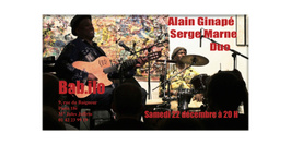 duo:Alain Ginapé guitare-Serge Marne percussions