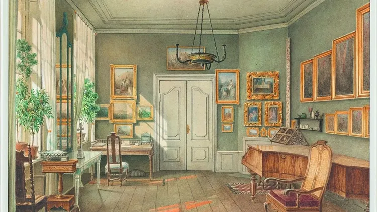 'Intérieurs romantiques, Aquarelles 1820-1890, Cooper-Hewitt Museum, New York, Donation E V.Thaw