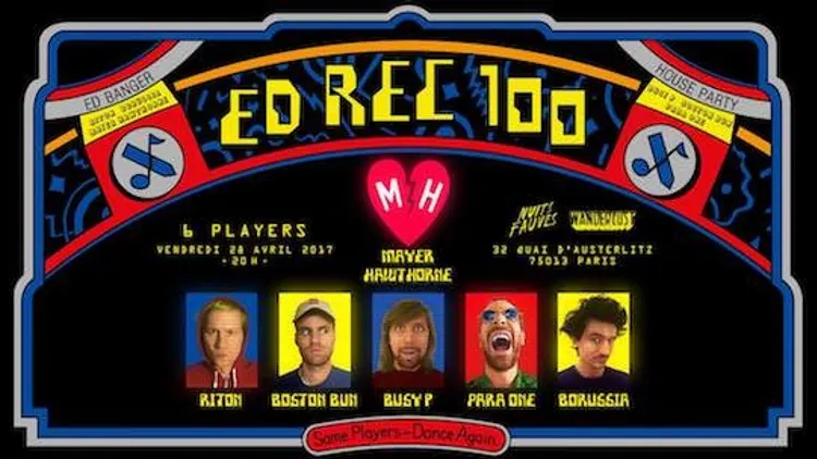 Ed Rec 100 release party, avec Busy P, Para One, Riton...