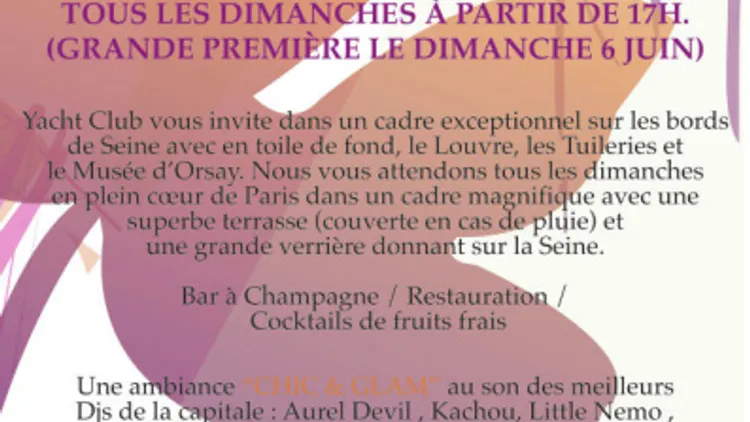 YACHT CLUB @ LE QUAI