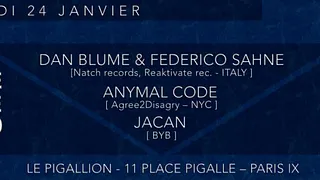 SHELTER 00 with Dan Blume & Federico Sahne,  Anymal Code & Jacan