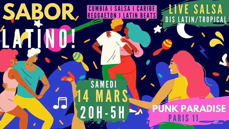 Soirée Latino avec live salsa et DJs à Paris 11 !!