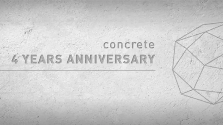 Concrete 4 years anniversary