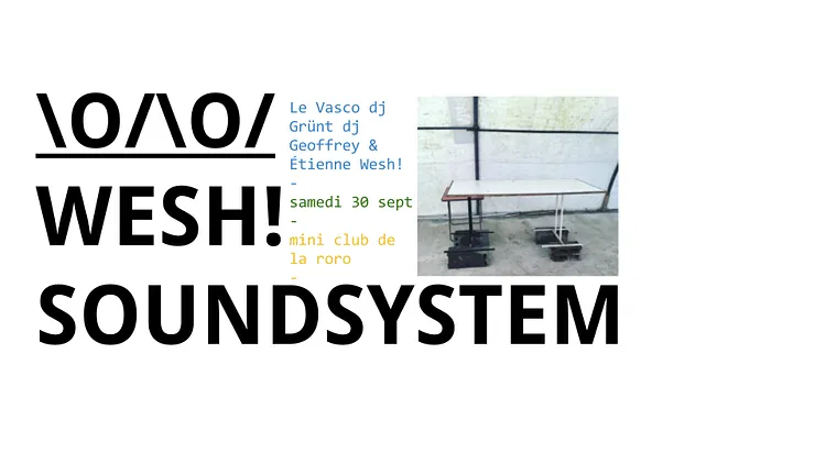 Wesh! Soundsystem au Mini Club avec Grünt & le Vasco dj
