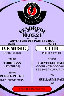 Toboggan, Purple Palace, Saint Eldorado & DJ set