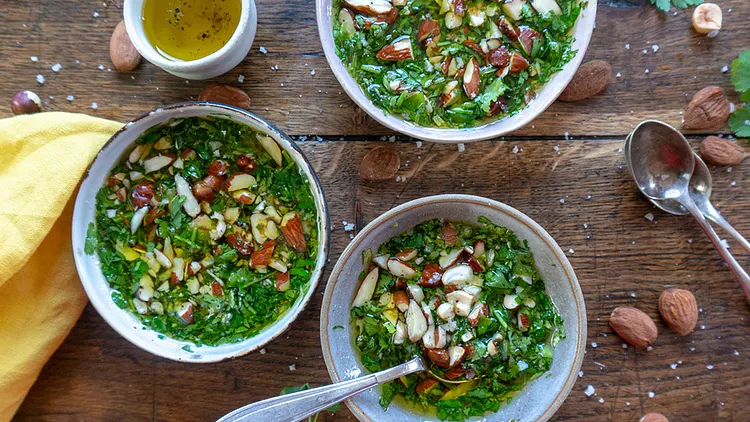 Atelier condiment sauce pesto et assaisonnement
