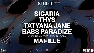 STUDIO INVITES SICARIA, THYS, TATYANA JANE, & MORE!