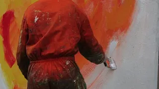 Performance picturale en plein air par Arnaud Prinstet