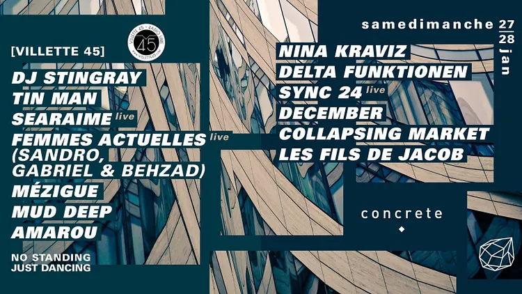 Annulé - Concrete Samedimanche: Nina Kraviz, Dj Stingray, Tin Man, Sync24
