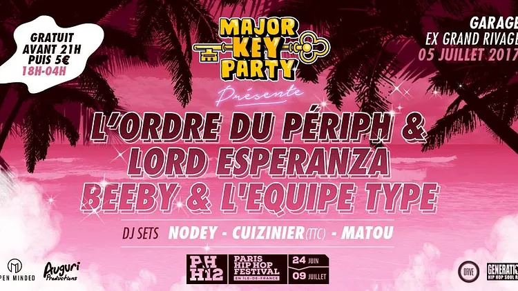 MAJOR KEY PARTY Free avant 21h
