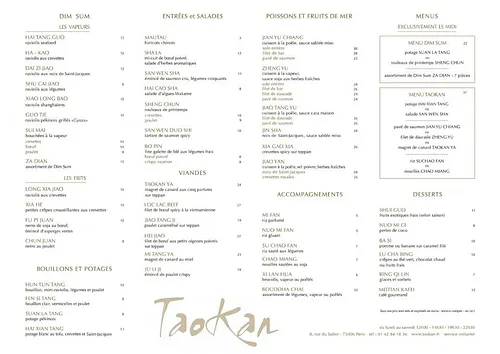 Taokan Saint-Germain Restaurant Paris
