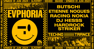 Evphoria x Glazart w/ Butschi, Etienne Nogues, Racing Nokia, DJ Hesss, Hardrock Striker