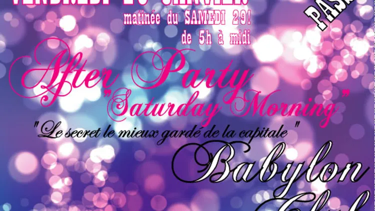 After Party"Saturday Morning"