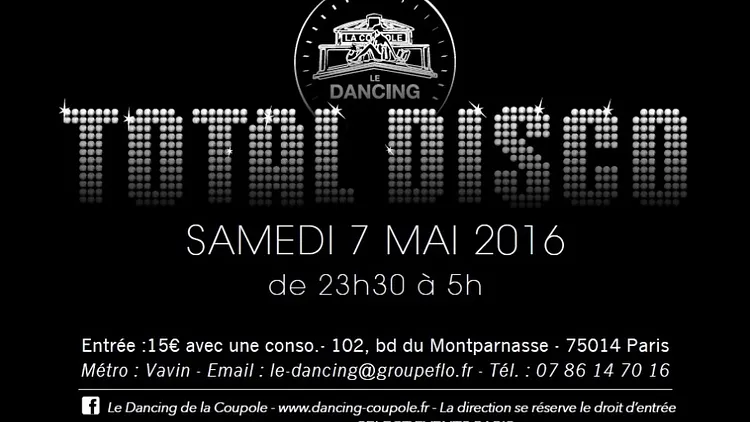 Soirée TOTAL DISCO