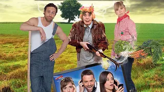 la famille est dans le pré