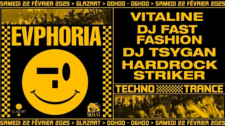 Evphoria x Glazart w/ Vitaline, DJ Fast Fashion, DJ Tsygan, Hardrock Striker