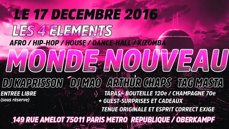 Le Monde Nouveau @ 4 elements