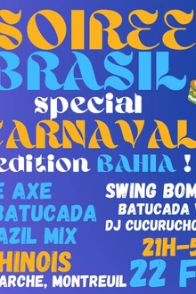 Soirée do Brésil spécial Carnaval édition Bahia à Le Chinois !!