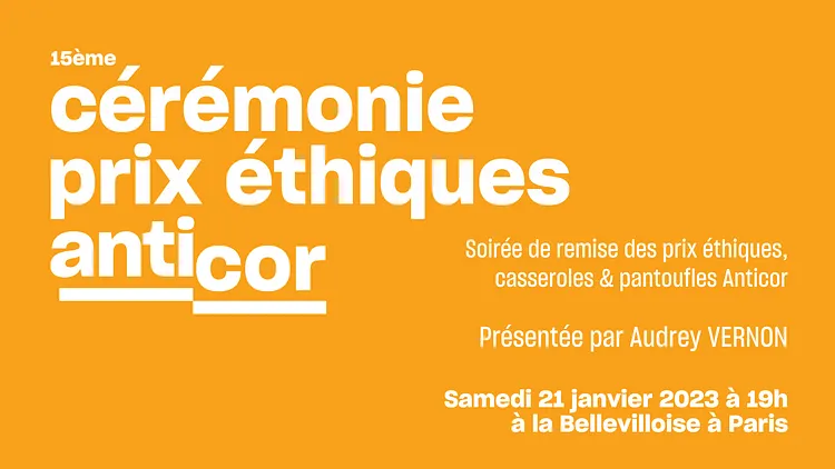 Cérémonie des prix éthiques Anticor