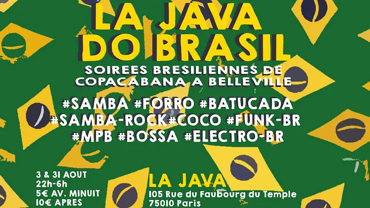 La Java do Brasil ~ Samba & Forro de Copacabana à Belleville !