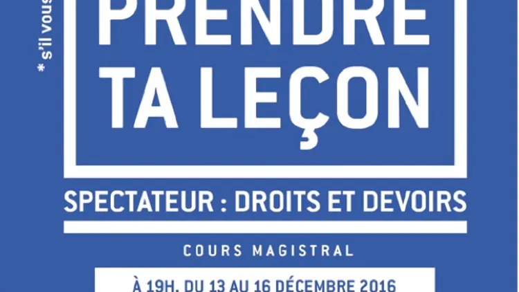 Spectateur: droits et devoirs