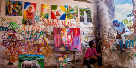 Exposition archivage d'art populaire dans les bidonvilles de Nairobi