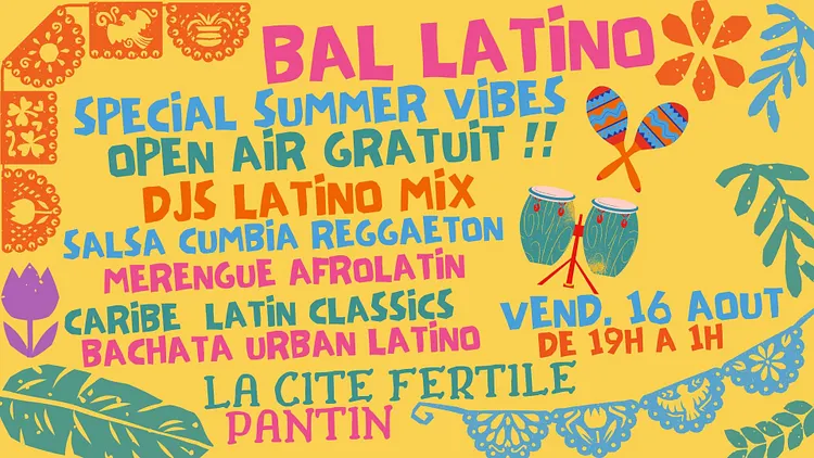 Bal latino spécial summer vibes - Open air gratuit salsa, cumbia, reggaeton, merengue y mas !