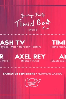 Grand Opening Timid Boy Invite: Smash TV, Wisslr, Axel Rey, Antz & Timidboy