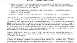 Autodesk Gallery - Imaginer pour demain