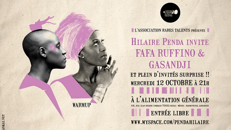 Hilaire Penda's Warmup invite Fafa Ruffino et Gasandji
