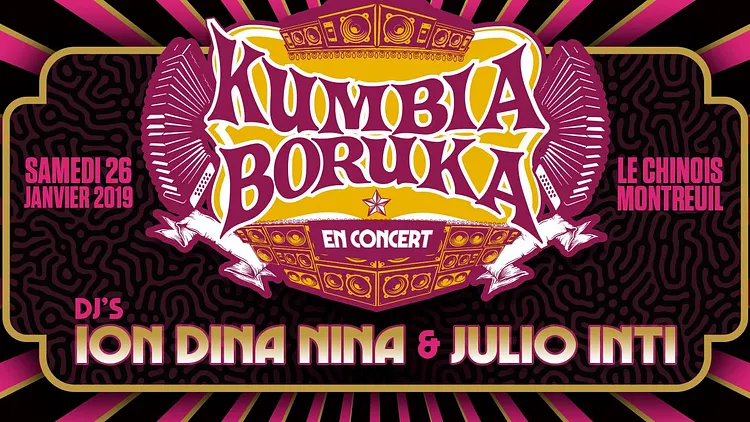 KUMBIA BORUKA EN CONCERT -  Djs ION DIN ANINA et JULIO INTI