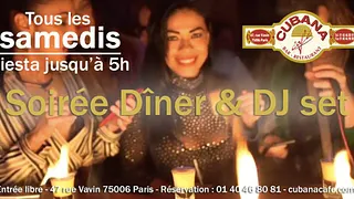 Samedi fiesta au Cubana Café jusqu'à 5h00
