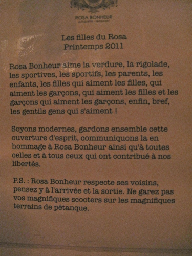 Rosa Bonheur Restaurant Bar Paris