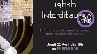 After work interdit - de 30 ans Purple Bar Hilton