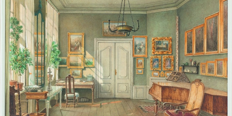 'Intérieurs romantiques, Aquarelles 1820-1890, Cooper-Hewitt Museum, New York, Donation E V.Thaw