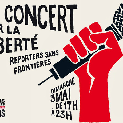 Reporters sans frontières, un concert pour la liberté place de la République