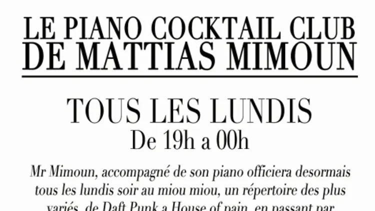 Le piano cocktail club de MATTIAS MIMOUN