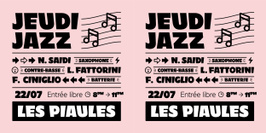 Jazz Jam aux Piaules "Bring Your Horns avec Neil Saidi, Luca Fattorini et Francesco Ciniglio