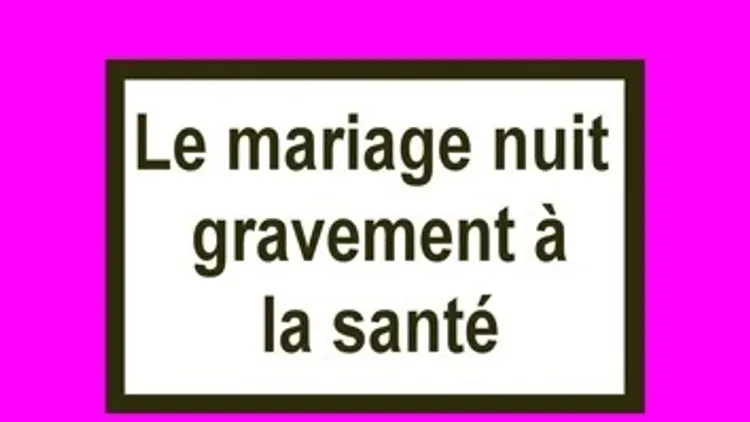 Le mariage nuit gravement à la santé