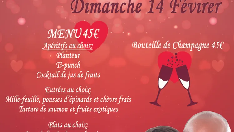 Soirée St-Valentin au restaurant La Créole Paris 14
