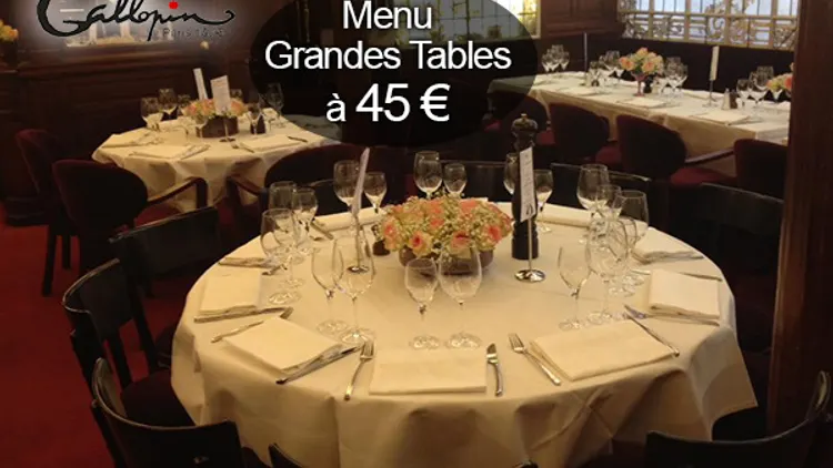 Vos Grandes Tables avec le meilleur de la Cuisine Bourgeoise Française pour 45 € !