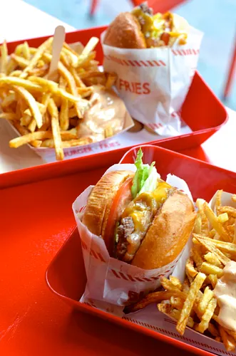 Burger and Fries Restaurant Paris