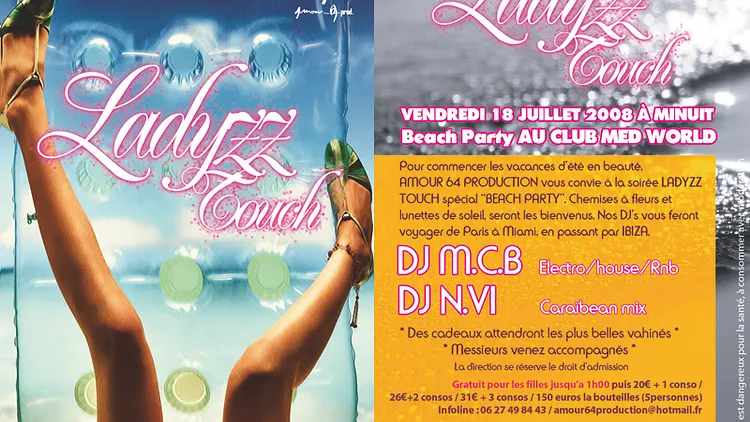 ladyzz touch spécial beach party