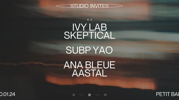 STUDIO INVITES IVY LAB, SKEPTICAL, SUBP YAO & MORE!